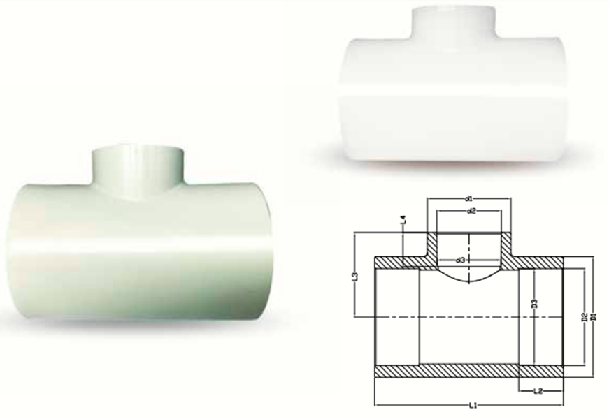 PVDF/PPH異徑三通(承插式)